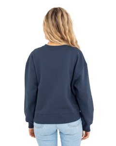 The Born by the Sea Womens Plastic Free 23 Sweatshirt in Denim Blue