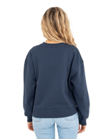 The Born by the Sea Womens Plastic Free 23 Sweatshirt in Denim Blue