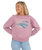 The Born by the Sea Womens Happiness Sweatshirt in Purple Rose