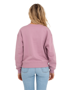 The Born by the Sea Womens Happiness Sweatshirt in Purple Rose