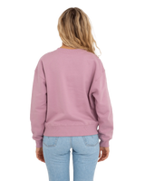 The Born by the Sea Womens Happiness Sweatshirt in Purple Rose