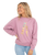 The Born by the Sea Womens Salty Surfer Sweatshirt in Purple Rose