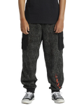 The Quiksilver Boys Boys Radical Cargo Joggers in Black Radical Times