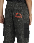 The Quiksilver Boys Boys Radical Cargo Joggers in Black Radical Times