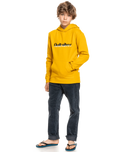 The Quiksilver Boys Boys Primary Colours Hoodie in Nugget Gold