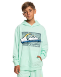 The Quiksilver Boys Boys Retro Fade Hoodie in Beach Glass