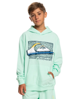 The Quiksilver Boys Boys Retro Fade Hoodie in Beach Glass