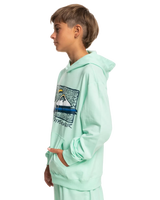 The Quiksilver Boys Boys Retro Fade Hoodie in Beach Glass