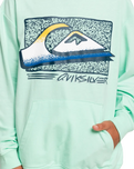 The Quiksilver Boys Boys Retro Fade Hoodie in Beach Glass