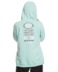 The Quiksilver Boys Boys Radical Times Hoodie in Pastel Turquoise