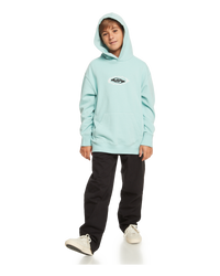 The Quiksilver Boys Boys Radical Times Hoodie in Pastel Turquoise