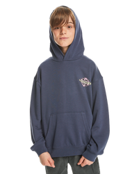 The Quiksilver Boys Boys Dryridge Hoodie in Crown Blue