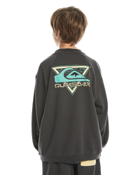 The Quiksilver Boys Boys Take Us Back Sweatshirt in Tarmac