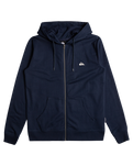 The Quiksilver Boys Boys Basic Zip Hoodie in Navy Blazer