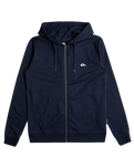 The Quiksilver Boys Boys Basic Zip Hoodie in Navy Blazer