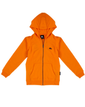 Boys Basic Zip Hoodie in Tangerine