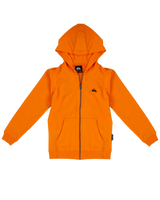 Boys Basic Zip Hoodie in Tangerine