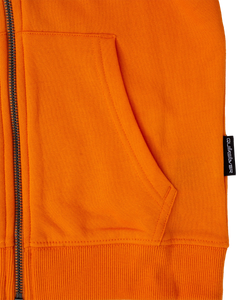 Boys Basic Zip Hoodie in Tangerine