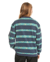 The Quiksilver Boys Boys Take Us Back Sweatshirt in Crown Blue & Heritage Stripe