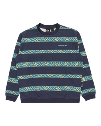 The Quiksilver Boys Boys Take Us Back Sweatshirt in Crown Blue & Heritage Stripe