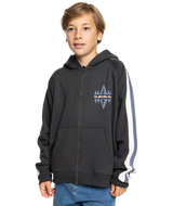 The Quiksilver Boys Boys Grayling Zip Hoodie in Tarmac