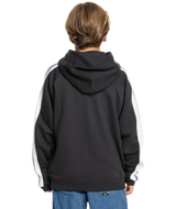 The Quiksilver Boys Boys Grayling Zip Hoodie in Tarmac