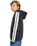 The Quiksilver Boys Boys Grayling Zip Hoodie in Tarmac