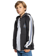 The Quiksilver Boys Boys Grayling Zip Hoodie in Tarmac