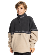 The Quiksilver Boys Boys Take Us Back Fleece Jacket in Plaza Taupe