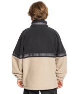 The Quiksilver Boys Boys Take Us Back Fleece Jacket in Plaza Taupe