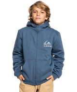 The Quiksilver Boys Boys Best Wave Sherpa Zip Hoodie in Vintage Indigo