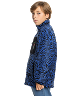 The Quiksilver Boys Boys Ice Fields Full Zip Fleece Jacket in Nebulas Blue