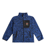 The Quiksilver Boys Boys Ice Fields Full Zip Fleece Jacket in Nebulas Blue