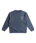 The Quiksilver Boys Boys Screen Crew Sweatshirt in Vintage Indigo