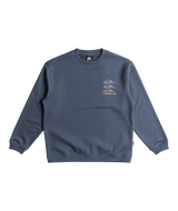 The Quiksilver Boys Boys Screen Crew Sweatshirt in Vintage Indigo