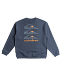 The Quiksilver Boys Boys Screen Crew Sweatshirt in Vintage Indigo