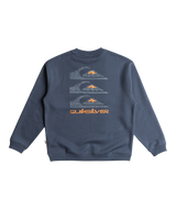 The Quiksilver Boys Boys Screen Crew Sweatshirt in Vintage Indigo