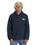 The Quiksilver Boys Boys Rain Cloud Hooded Coach Jacket in Dark Navy