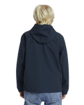 The Quiksilver Boys Boys Rain Cloud Hooded Coach Jacket in Dark Navy