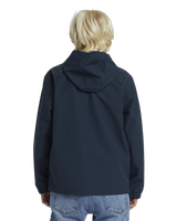 The Quiksilver Boys Boys Rain Cloud Hooded Coach Jacket in Dark Navy