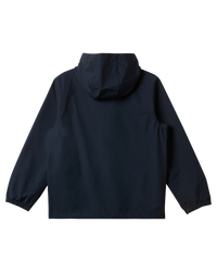 The Quiksilver Boys Boys Rain Cloud Hooded Coach Jacket in Dark Navy