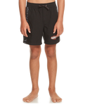 The Quiksilver Boys Boys Radical Arch Volley Shorts in Black