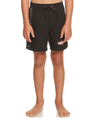 The Quiksilver Boys Boys Radical Arch Volley Shorts in Black