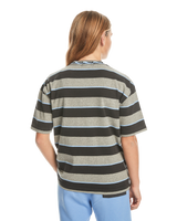 The Quiksilver Boys Boys Stripe T-Shirt in Tarmac Stripe