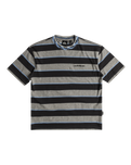 The Quiksilver Boys Boys Stripe T-Shirt in Tarmac Stripe