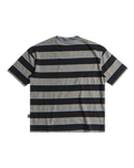 The Quiksilver Boys Boys Stripe T-Shirt in Tarmac Stripe