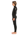 The Quiksilver Boys Everyday Sessions 4/3mm Chest Zip Wetsuit in Black