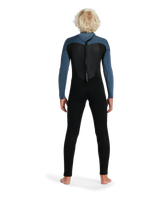 The Quiksilver Boys Prologue 4/3mm Back Zip Wetsuit in Black & Bering Sea