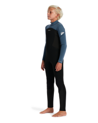 The Quiksilver Boys Prologue 4/3mm Back Zip Wetsuit in Black & Bering Sea