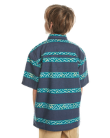 The Quiksilver Boys Boys Dalnavert Shirt in Crown Blue & Heritage Stripe